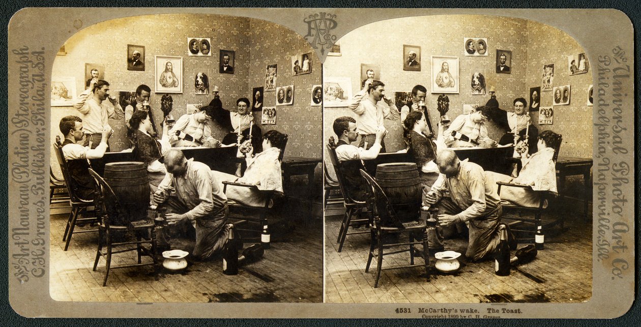 McCarthys Wake (část 2), 1899 (stereograf) od American School