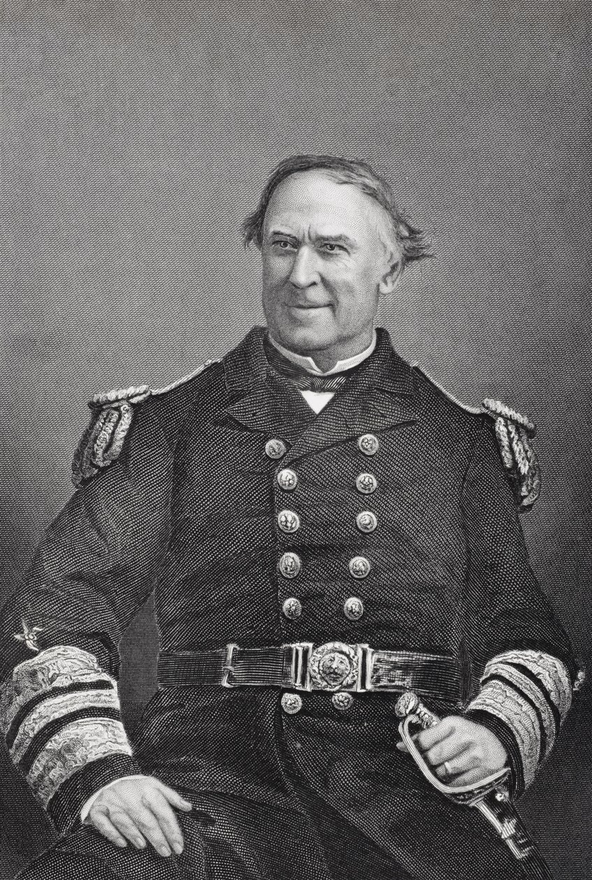 Portrét admirála Davida Glascoe Farraguta (1801-70) od American School