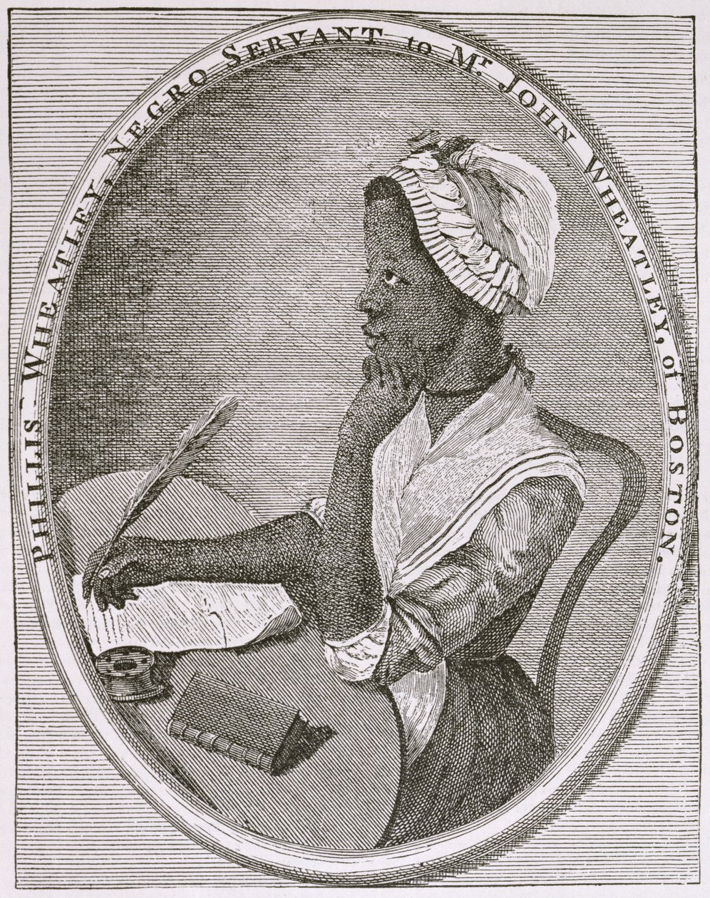 Portrét Phillis Wheatley od American School