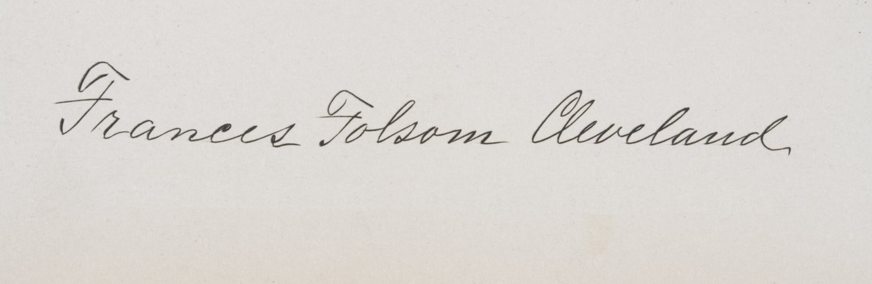 Podpis Frances Cleveland Preston od American School