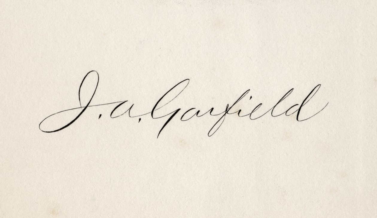 Podpis Jamese Abrama Garfielda od American School