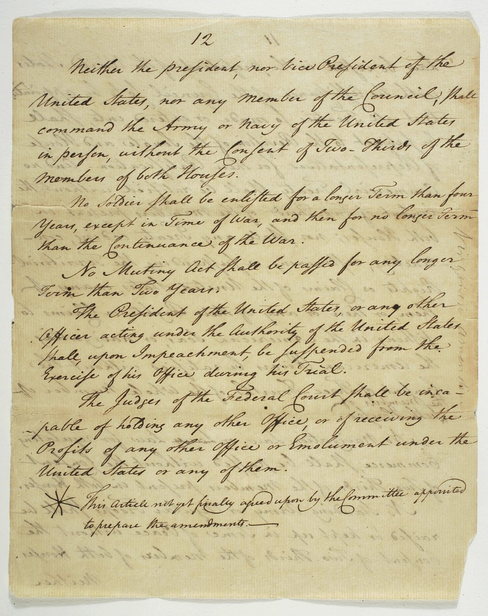 Listina práv, kopie podepsaná ve Federal Hall, 1789 (inkoust na papíře) od American School