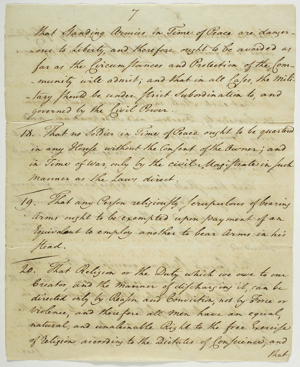 Listina práv, kopie podepsaná ve Federal Hall, 1789 (inkoust na papíře) od American School