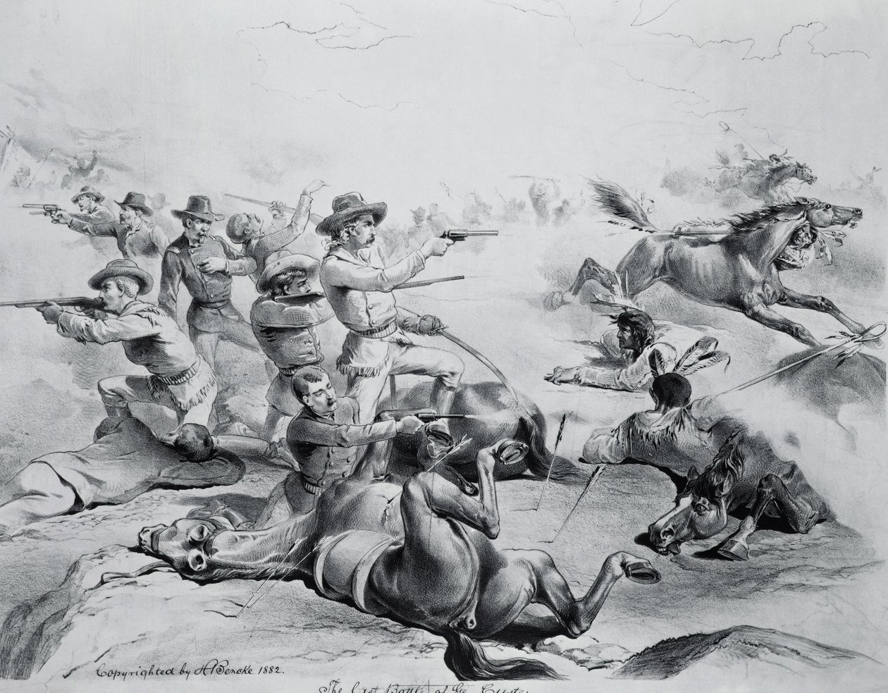 Poslední bitva generála Custera, 25. června 1876, kolem roku 1882 od American School
