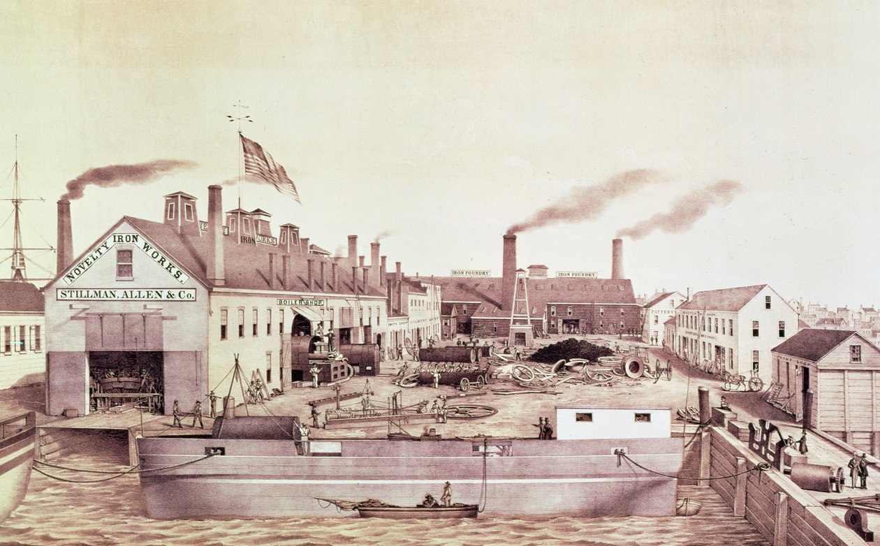 Novinka Iron Works od Stillmana Allena und Co. od American School