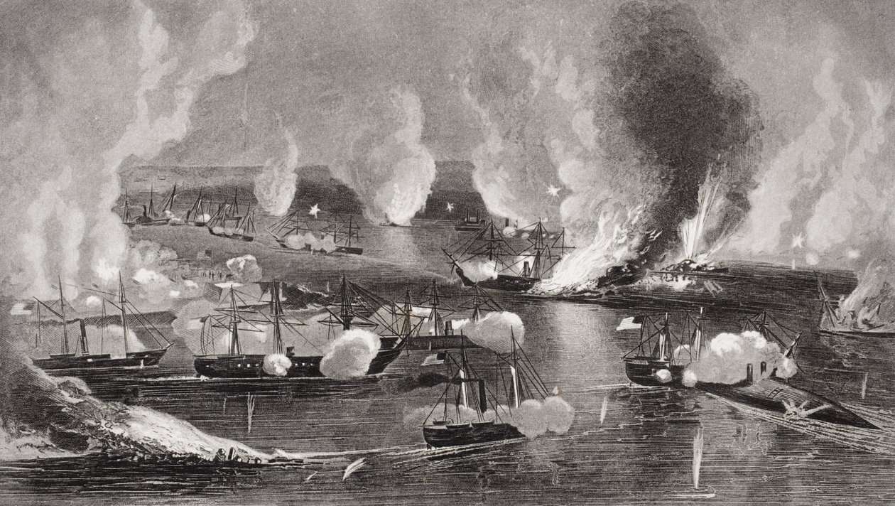 Dobytí Forts Jackson a St. Philip během americké občanské války, Louisiana 1862 od American School