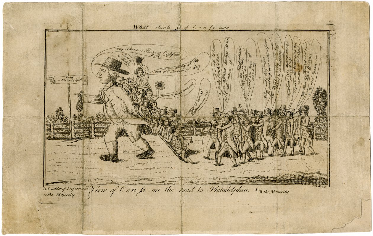 Co si myslíte o Kongresu? Pohled na kongres na cestě do Philadelphie A. Ladder of Preferment & the Majority--B. panství, 1790 od American School