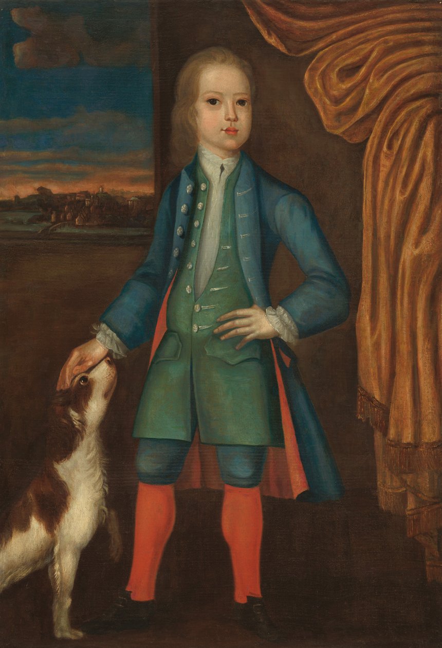 Chlapec v modrém kabátě od American 18th Century