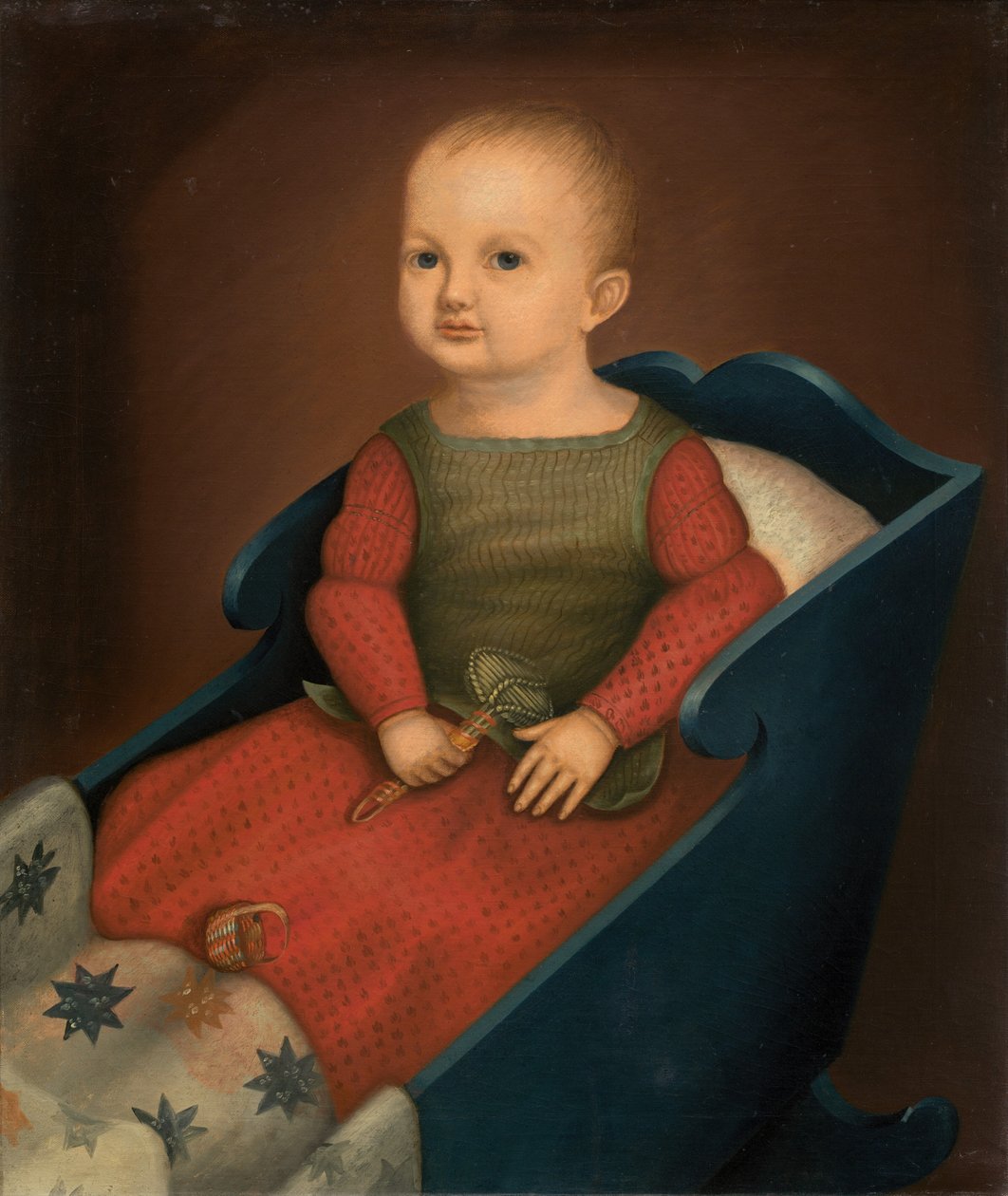 Dítě v modré kolébce od American 19th Century
