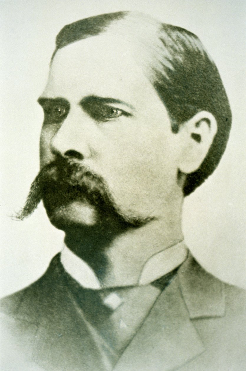 Wyatt Earp (1848-1929) kolem roku 1886 (černobílá fotografie) od American Photographer