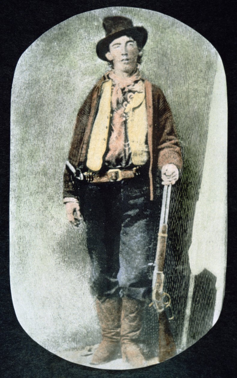 Billy the Kid (barevná rytina) od American School