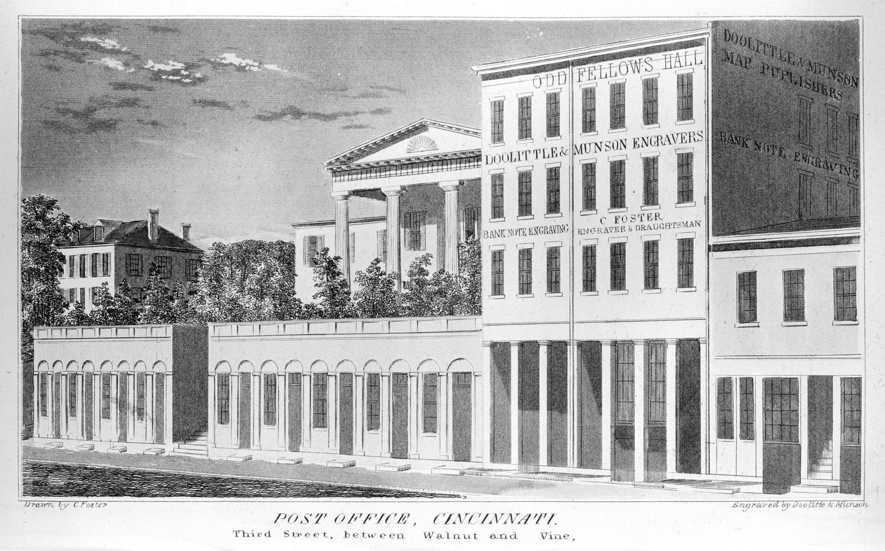 Cincinnati Post Office, Third Street, 1841 od American School