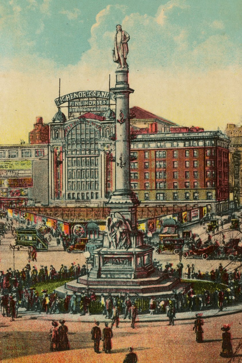 Columbus Circle, New York, kolem roku 1900 od American School
