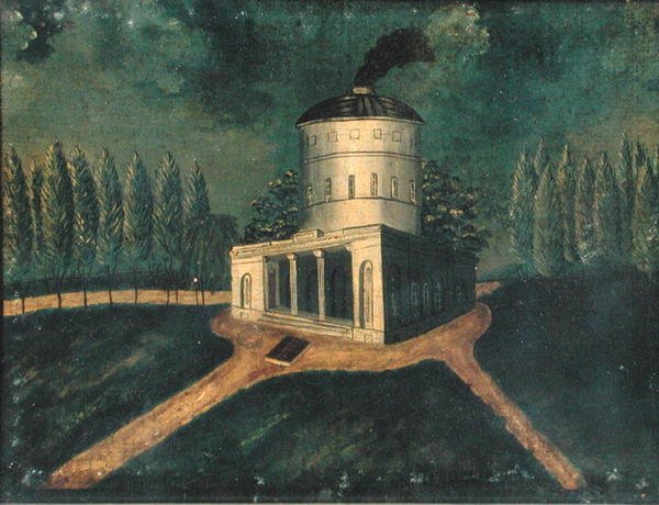 Fairmount Waterworks, cca 1838 (olej na plátně) od American School