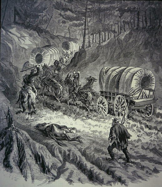Federal Baggage Train (litho) od American School