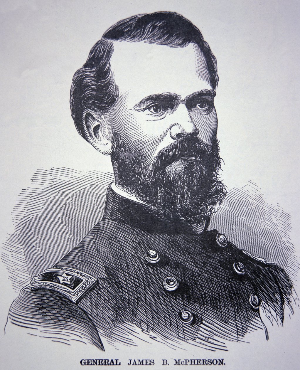 Generál James Birdseye McPherson (1828-64) (rytina) od American School