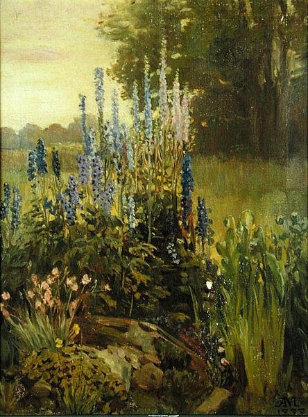 Hollyhocks od American School