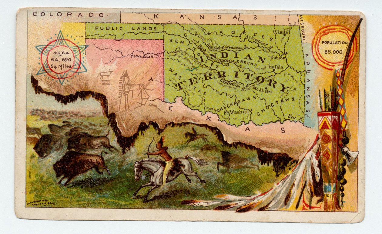 Indické území [Oklahoma], 1889 od American School