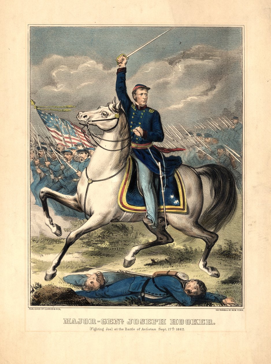 Generálmajor Joseph Hooker od American School