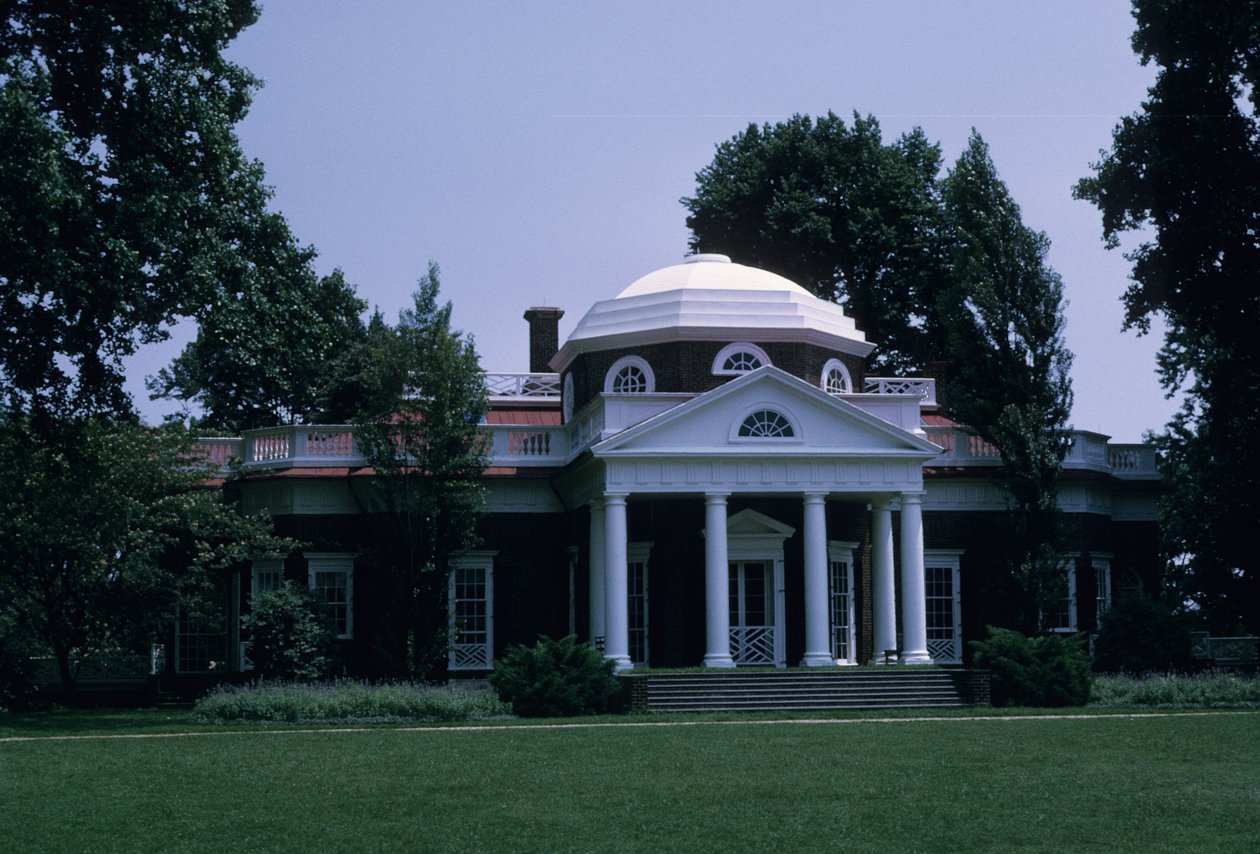 Monticello, navržený Thomasem Jeffersonem od American School
