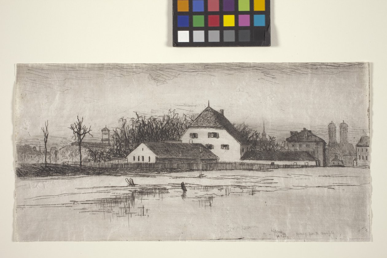 Mnichov z Marsfeldu (leptání) od American School