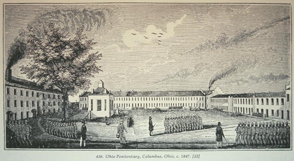 Ohio Penitenciary, Columbus, Ohio, c.1847 (rytina) od American School
