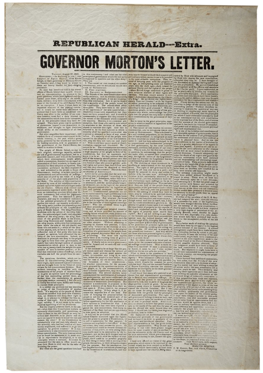 Republican Herald- Extra, 27. srpna 1842 od American School