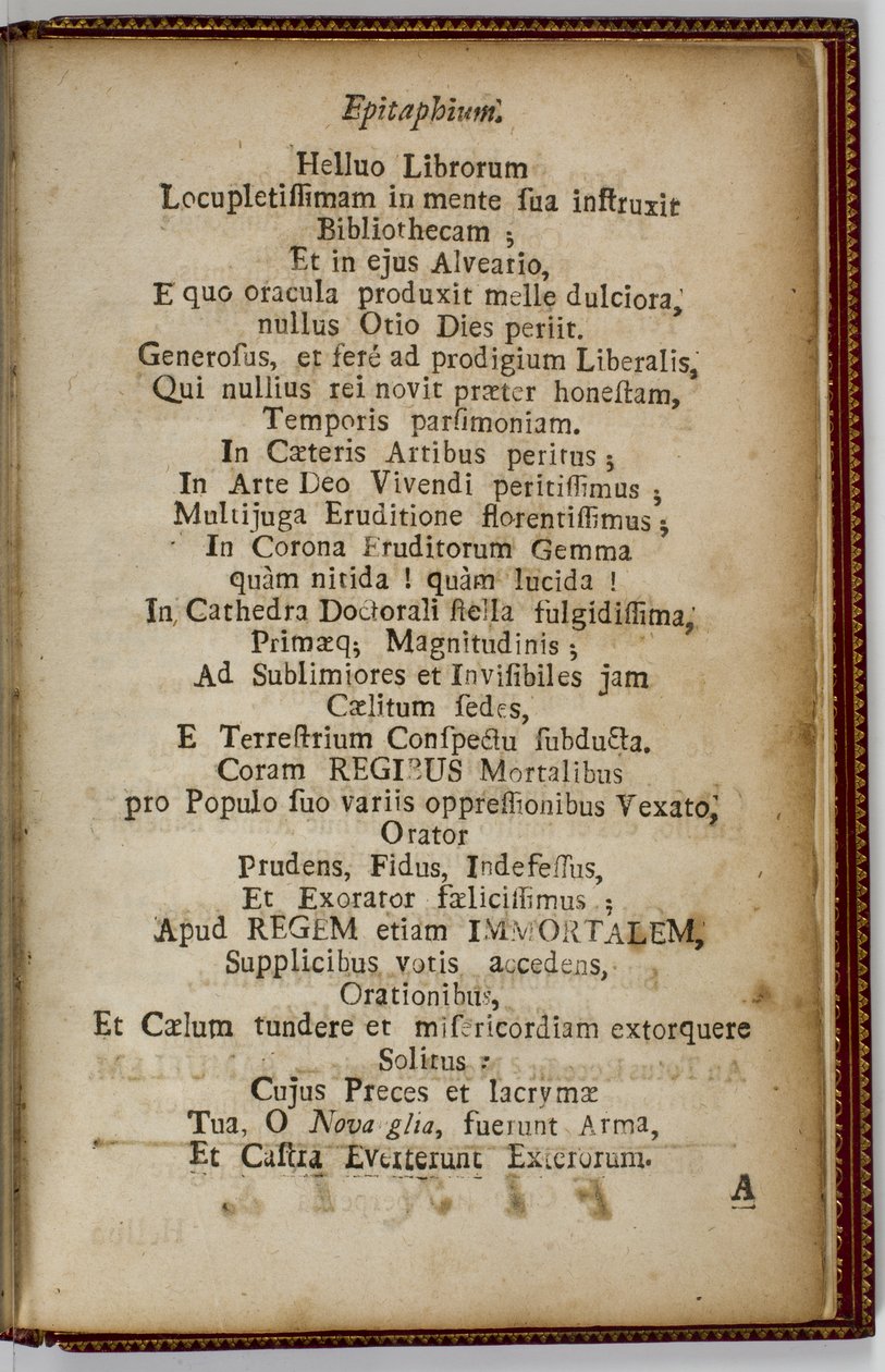 Samuel Mather, Epitaf, 1724 od American School