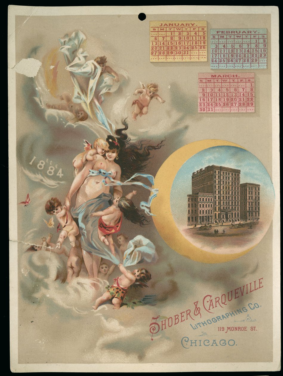Shober & Carqueville Trade Card od American School