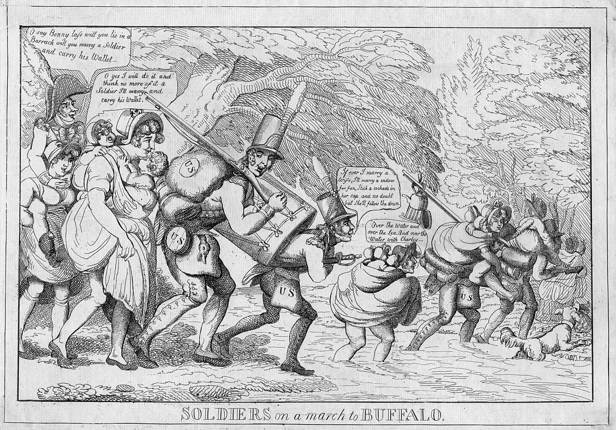 Vojáci na pochodu do Buffala, 1813 od American School