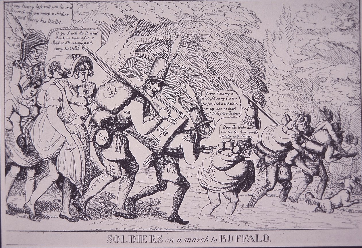 Vojáci na pochodu do Buffala (lept) od American School