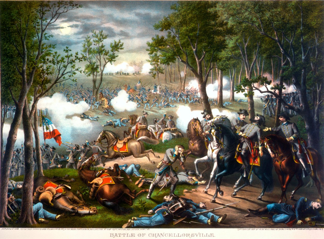 Bitva u Chancellorsville, Virginie, 1863 od American School