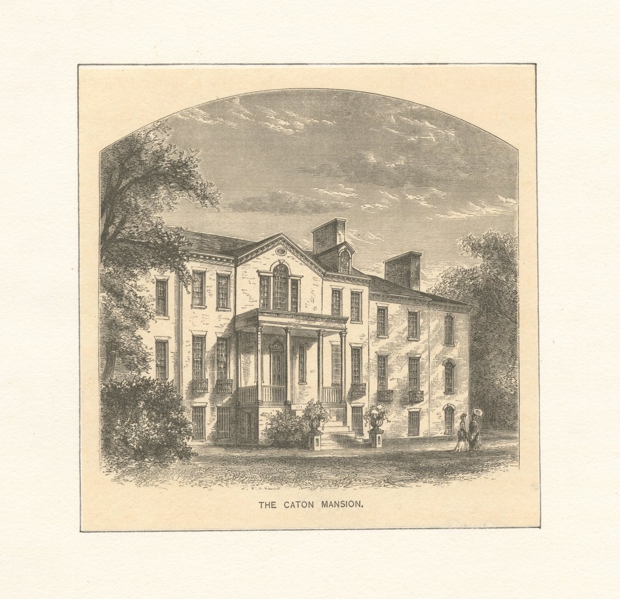 The Caton Mansion, c.1870 (rytina) od American School