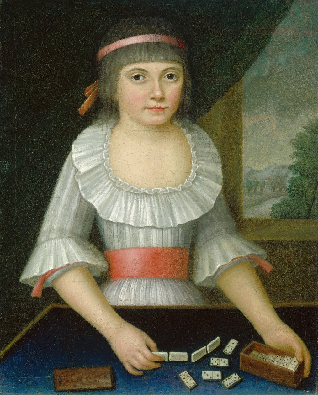 Dívka Domino, kolem roku 1790 od American School