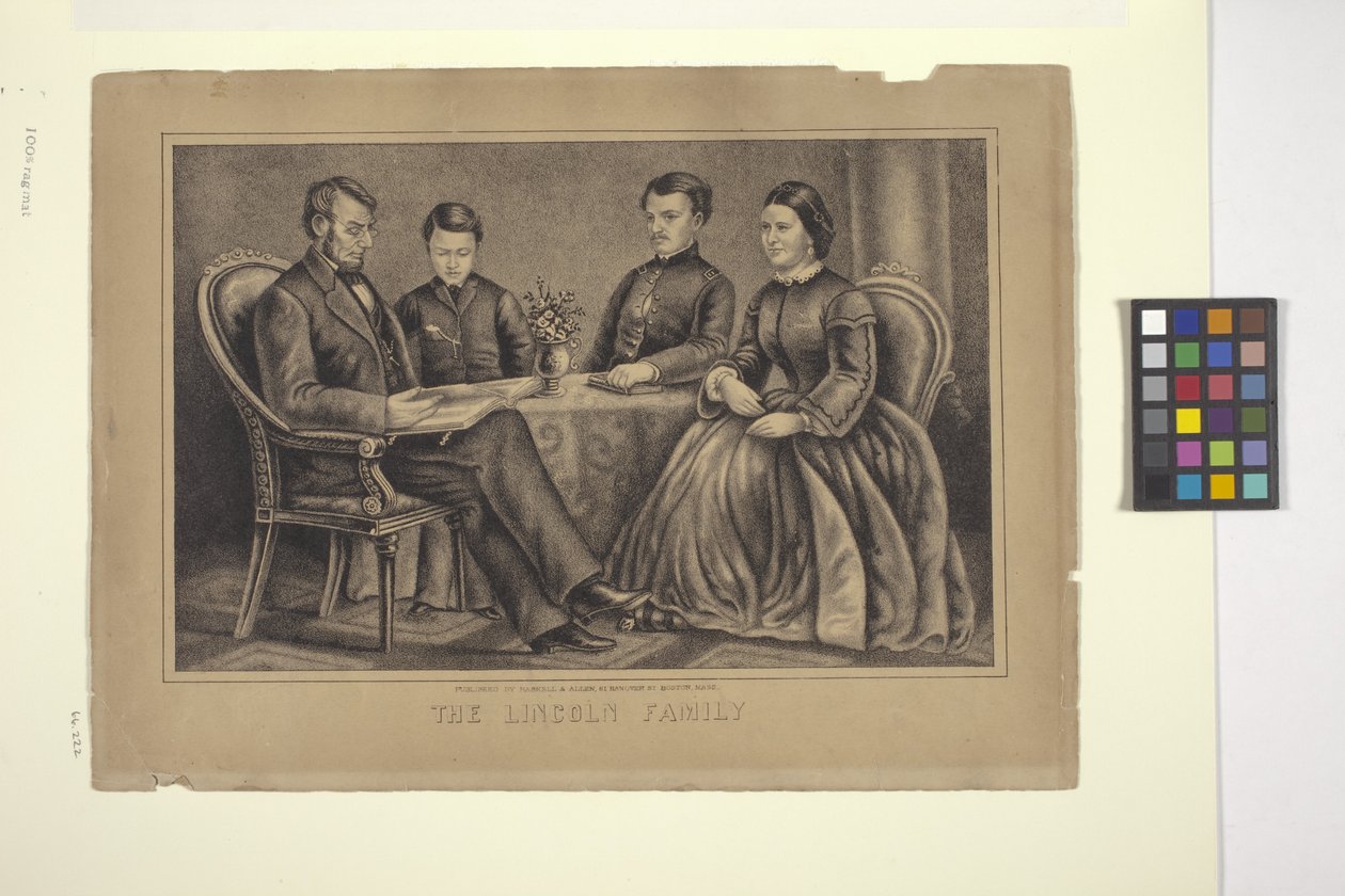 The Lincoln Family (litografie) od American School