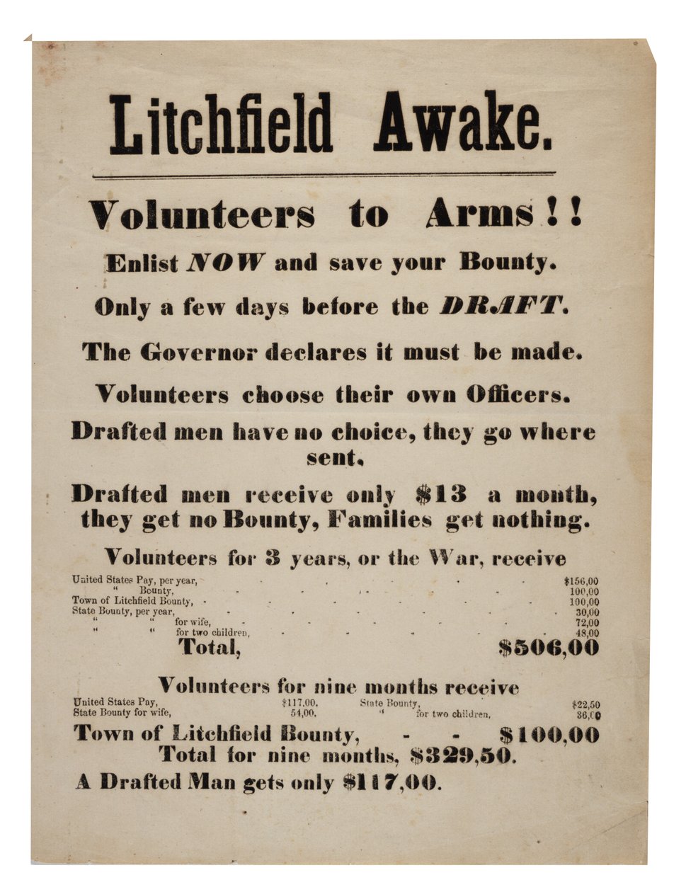 Union Recruiting Poster, 1863 od American School