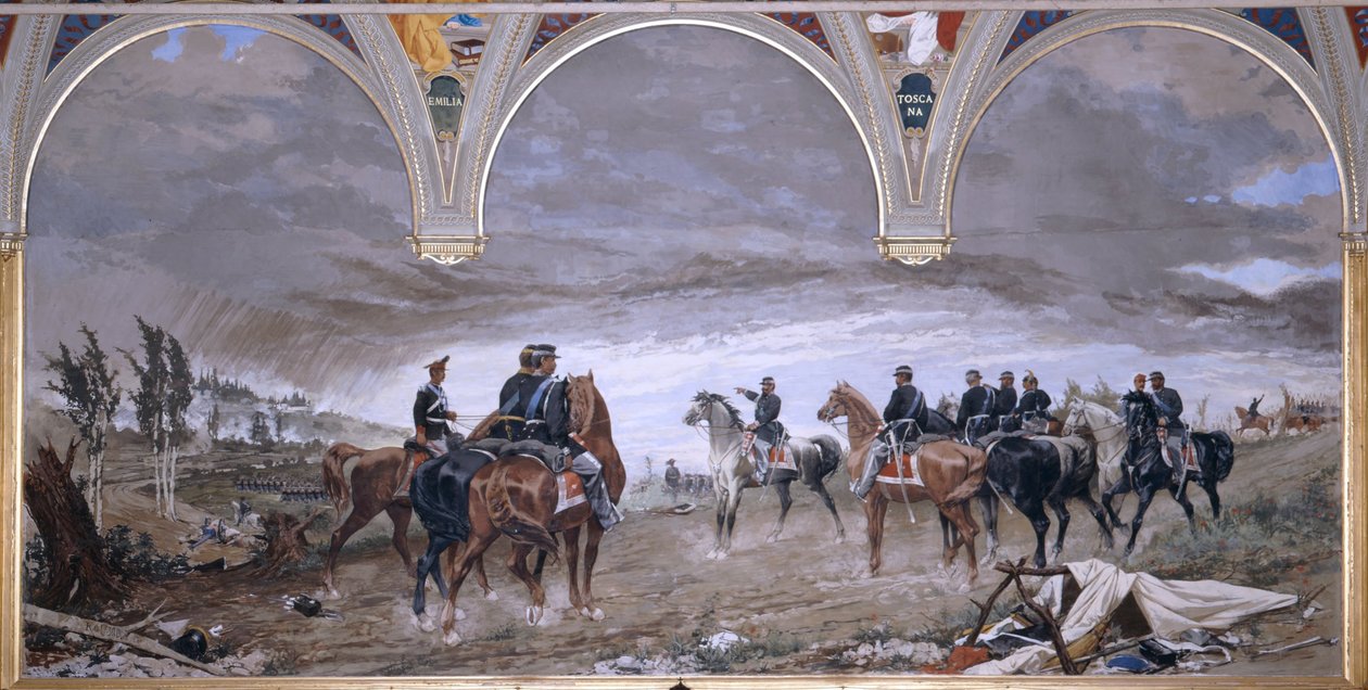 Bitva u Solferina, 1886 od Amos Cassioli