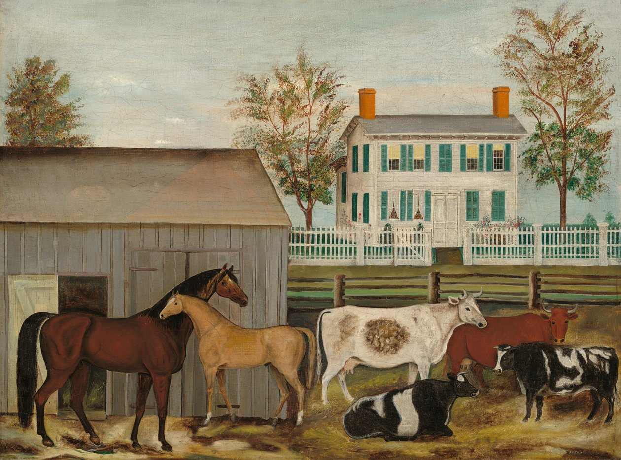 Barnyard, konec 19. století. od Amzi Emmons Zeliff