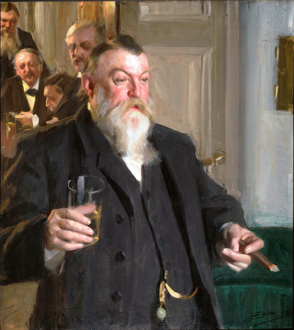 Toast ve společnosti Idun od Anders Leonard Zorn