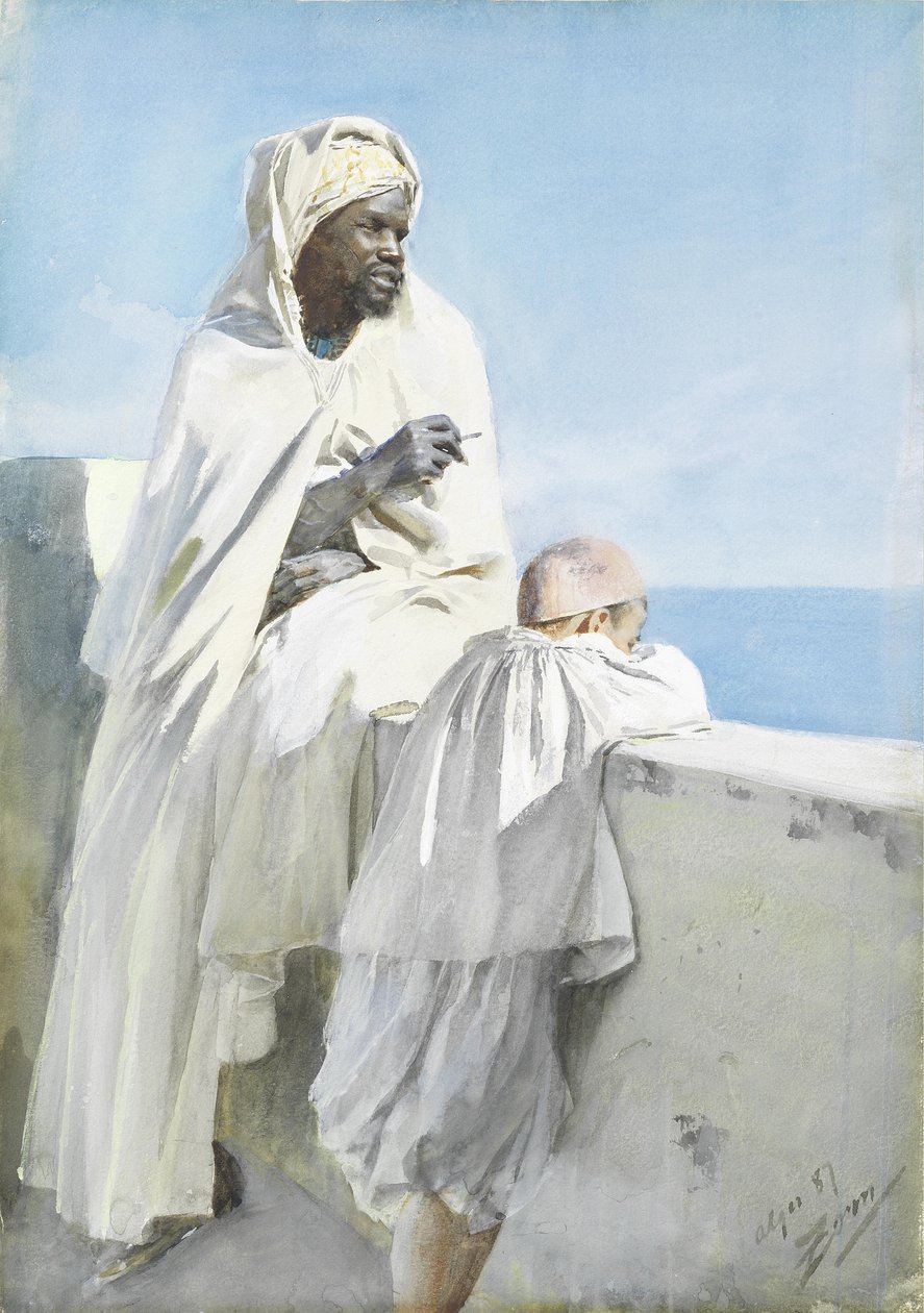 Muž a chlapec v Alžíru od Anders Leonard Zorn