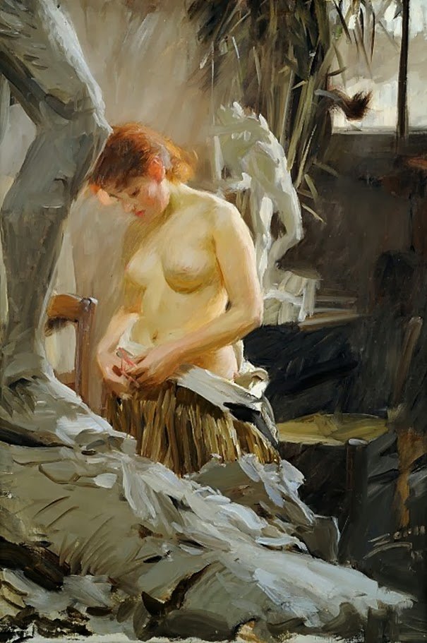 Ve studiu Wikstroms od Anders Leonard Zorn