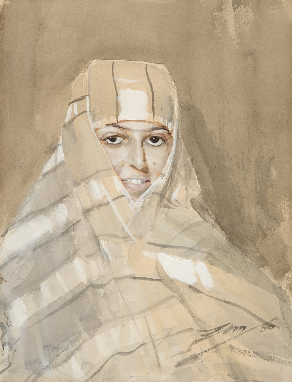 Beduínská dívka, 1886 od Anders Leonard Zorn
