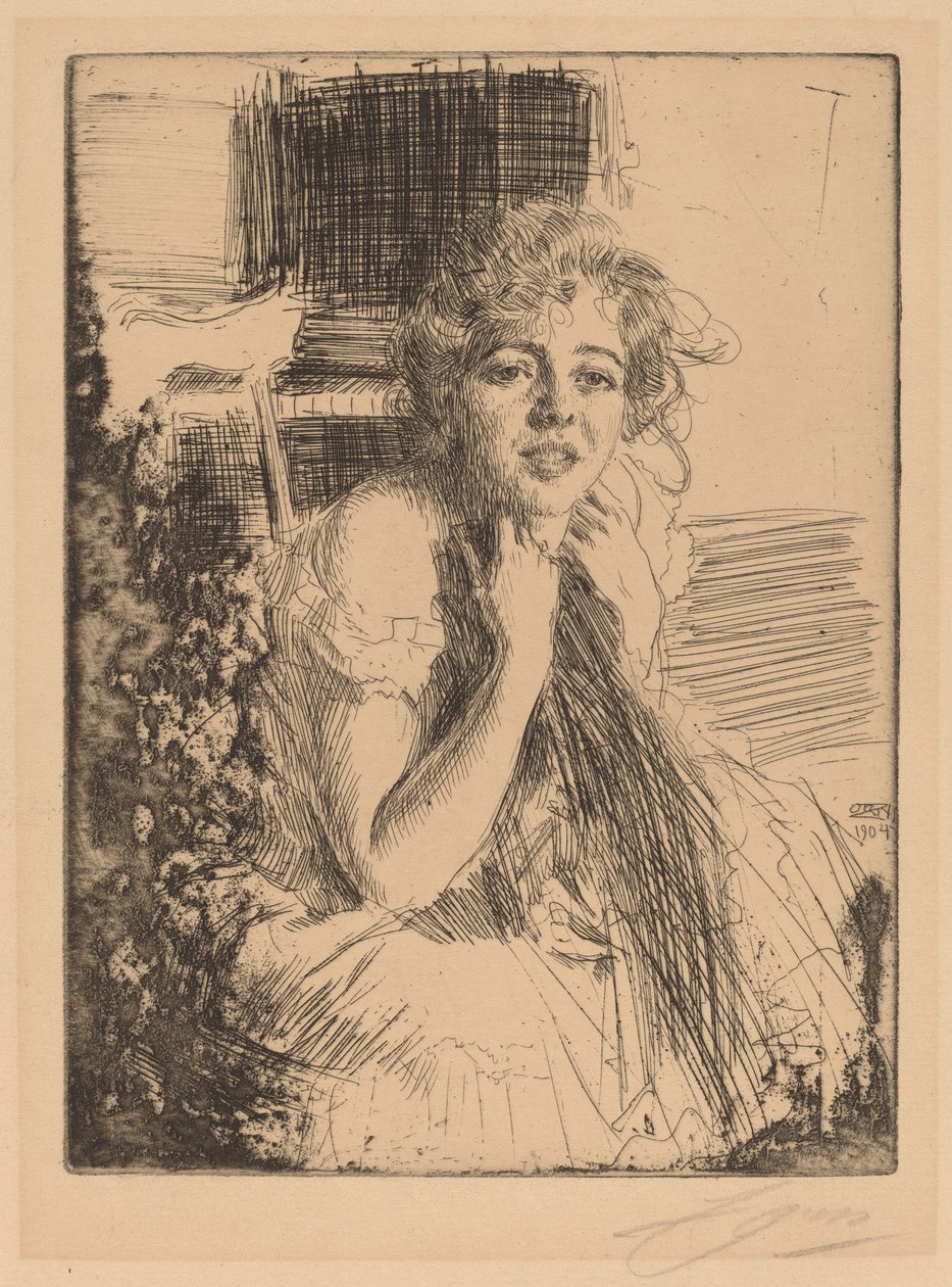 Emma Rasmussen, 1904. od Anders Leonard Zorn