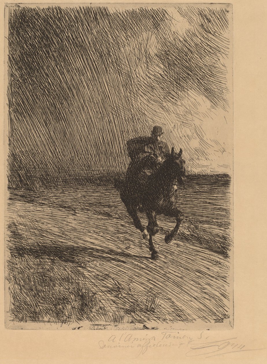 Storm The Storm, 1891. od Anders Leonard Zorn