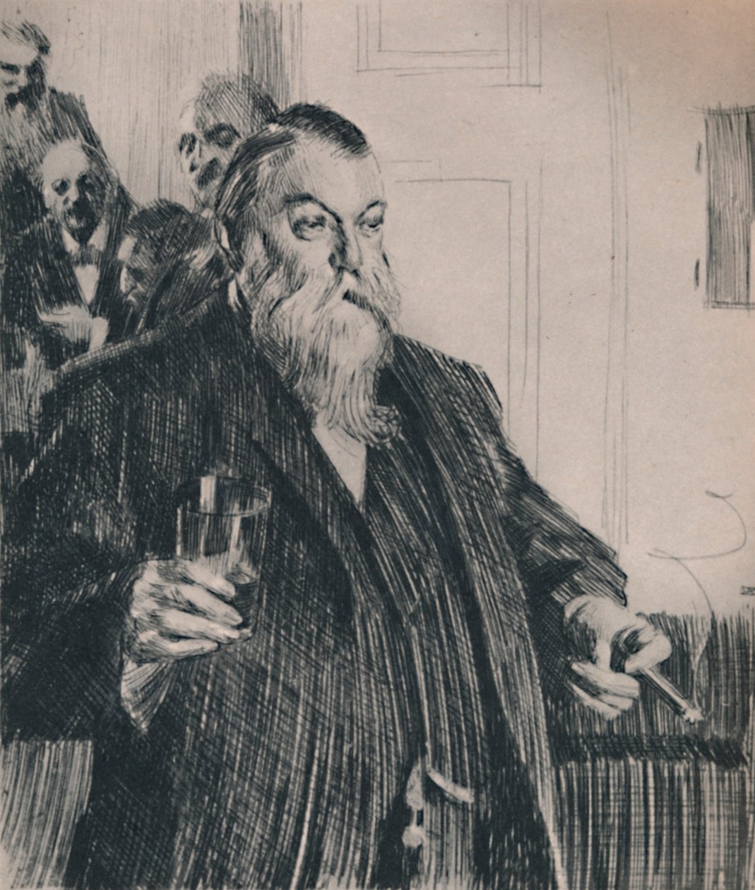 Přípitek, 90. léta 19. století, 1946. od Anders Leonard Zorn