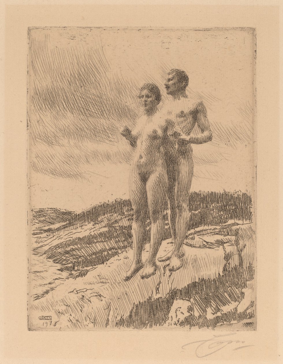 Dvojka, 1916. od Anders Leonard Zorn