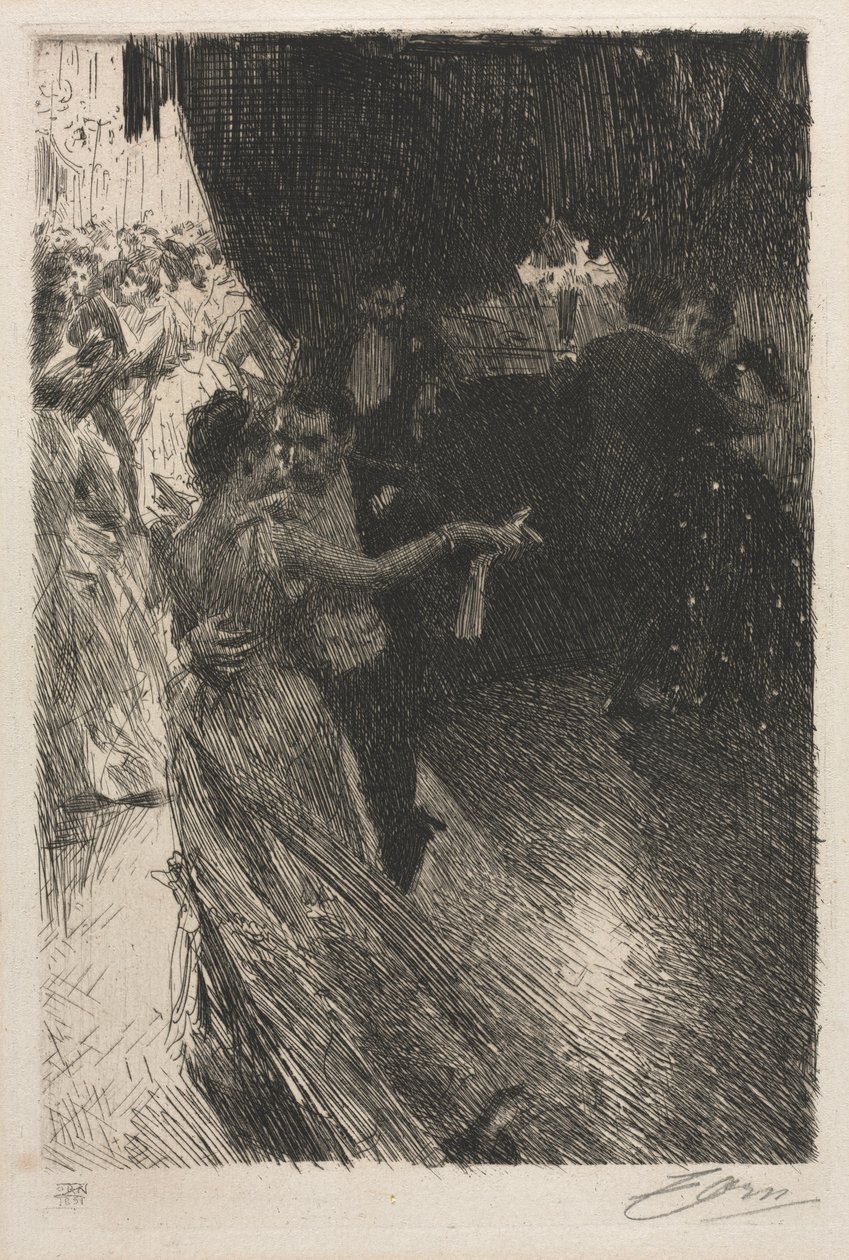 Valčík, 1891. od Anders Leonard Zorn