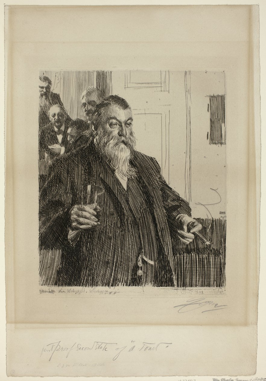 Přípitek II od Anders Leonard Zorn