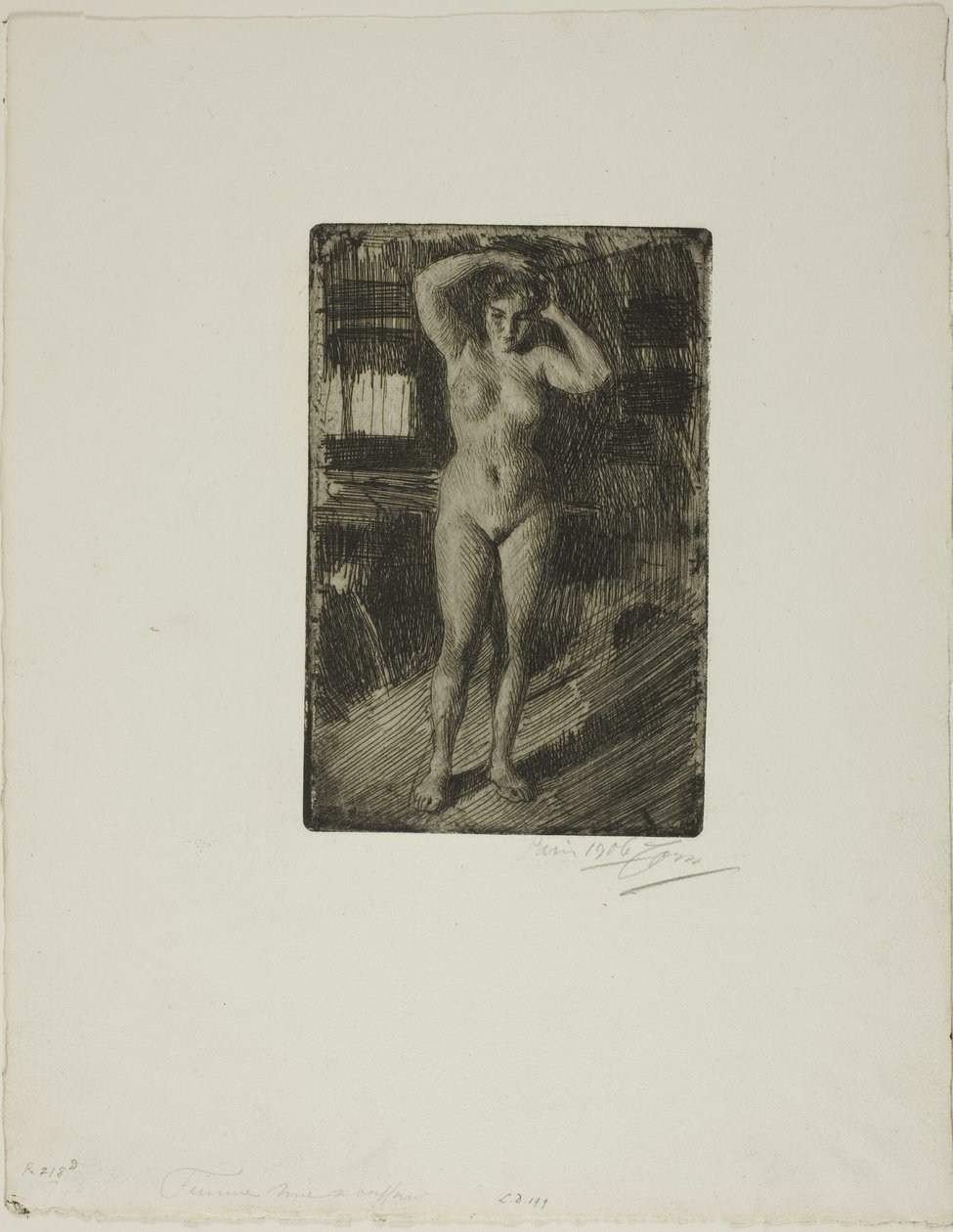 Anna si dělá vlasy od Anders Leonard Zorn