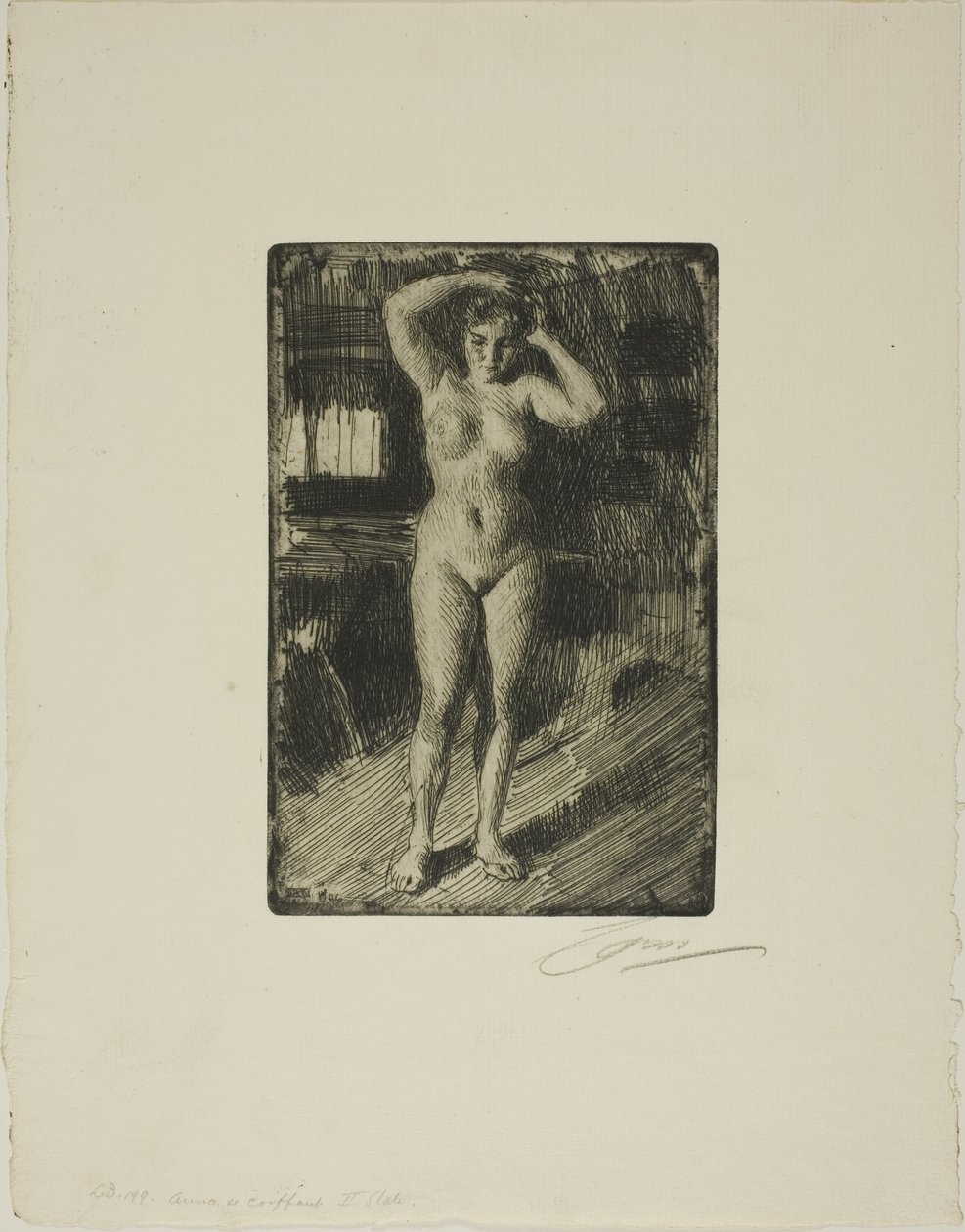 Anna si dělá vlasy od Anders Leonard Zorn